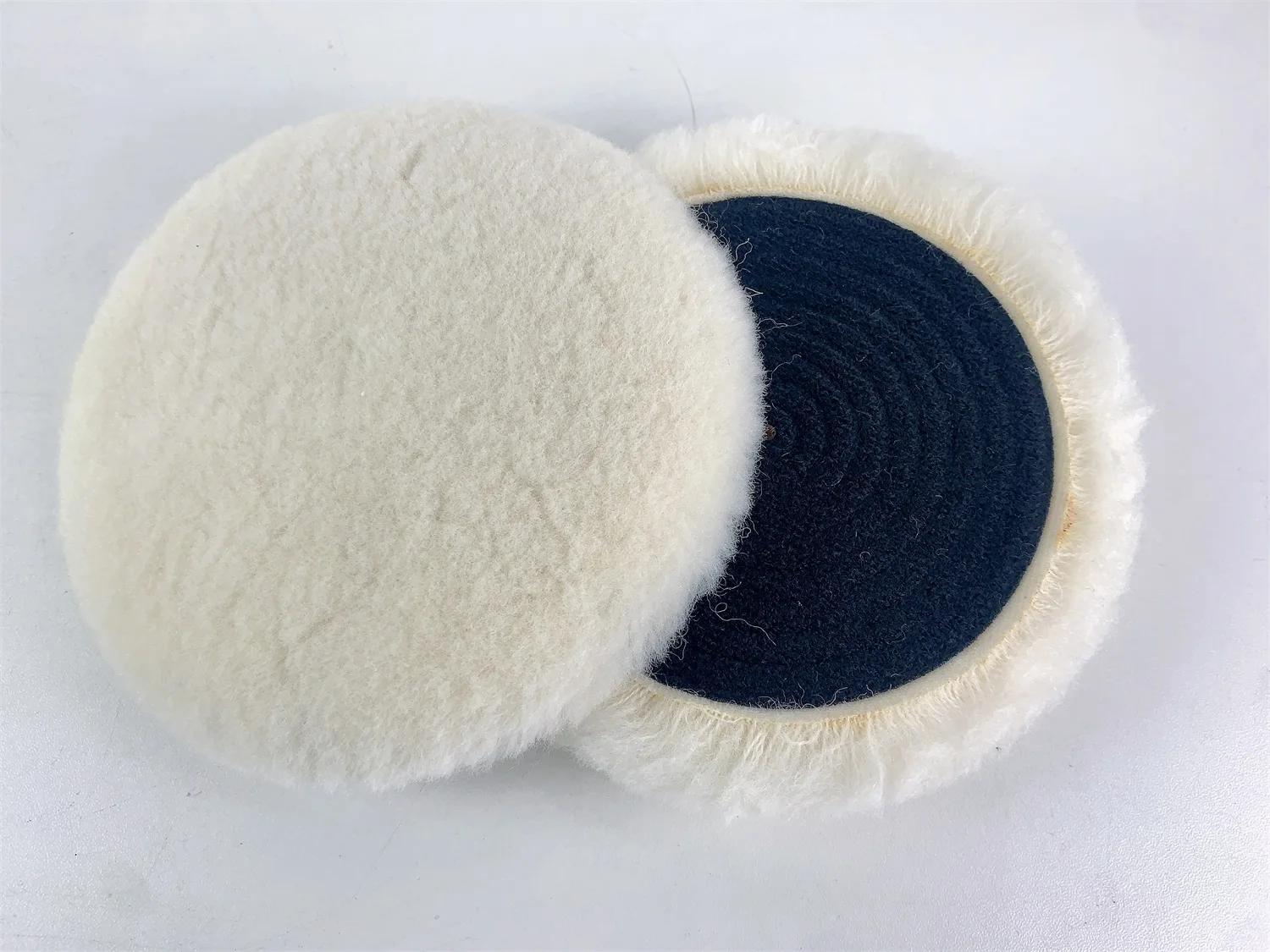 2 Pcs 6 Inch(150mm)Wool Polishing Pad 100%Wool Buffing Plate for Polisher Machine Metal Car Paint Care Polish Waxing Beauty Tool 20pcs jewelry polishing brush cotton wool felt grinding sanding head abrasive buffing wheel 2 35mm shank drill rotary tool