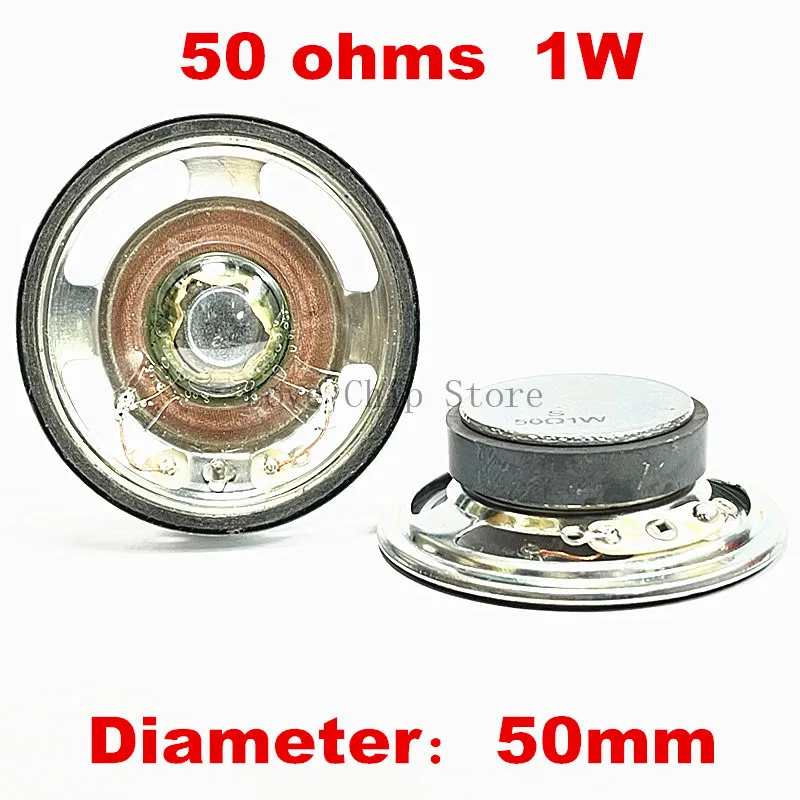 Внешний Магнитный Водонепроницаемый мини-динамик, 50 ом, 1 Вт, 50 об, диаметр 50 мм, 5 см, 2 шт.