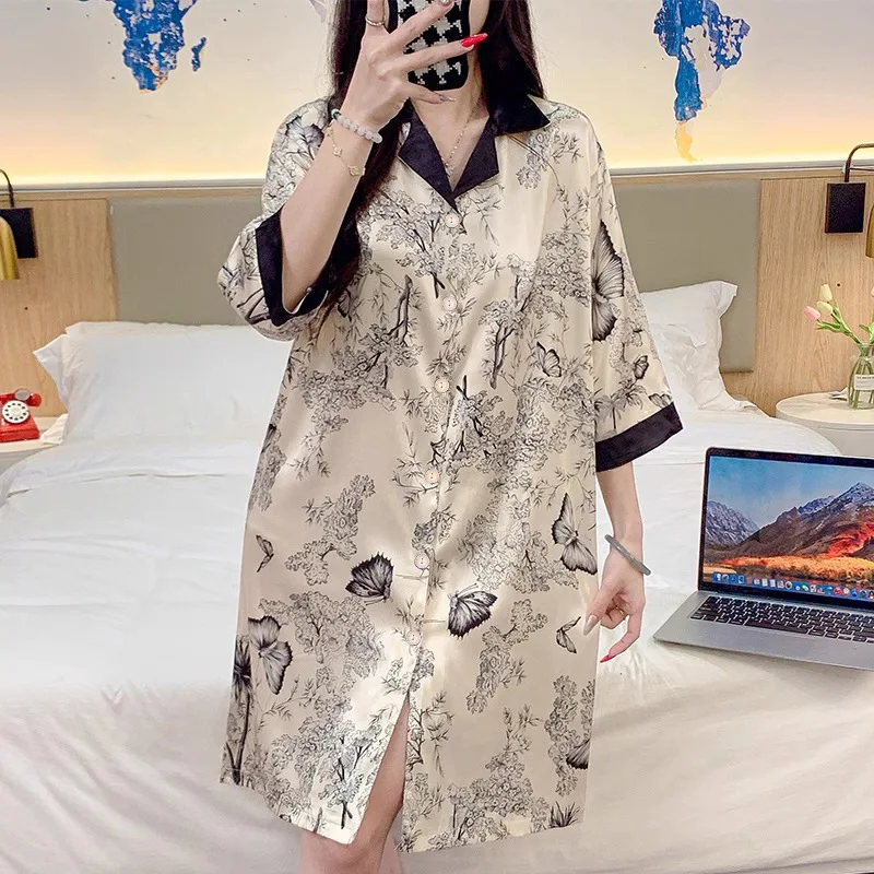 الربيع والصيف المرأة الجديدة الحرير الجليد الحبر ا...