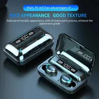 F9 Wireless Bluetooth Headphones Tws Waterproof Earbuds Earphones Digital Display Heaset Large Capacity Charging Case 2