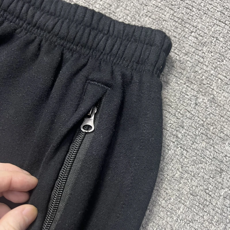 ADWYSD Pants European American Sun Roll Printed Fleece Cotton Solid Color Casual Straight Leg Sweatpants Women Men Trousers 4