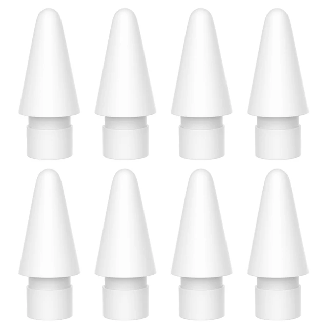 Replacement Tips Compatible For Apple Pencil 2 Gen iPad Pro Pencil - iPencil Nib for iPad Pencil 1 st/Pencil 2 Gen White 4 Pack 8 Pcs