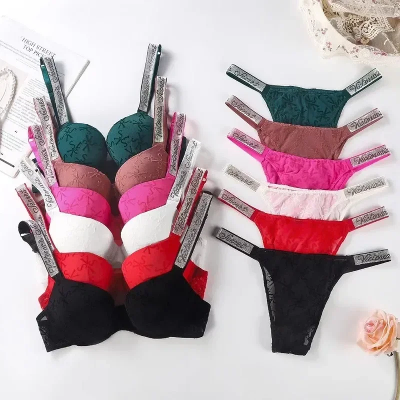 Description Picture 3 of item2024 New Women's Sexy Bra and Panty Set Comfortable Seamless Breathable push up Shapewear Victoria's Secret Lingerie Set