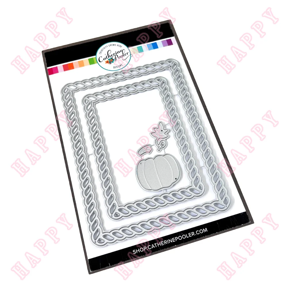 

Metal Cutting Dies Fall Frames Decoration For DIY Scrapbooking Diary Album Paper Template Card Embossing Handcraft