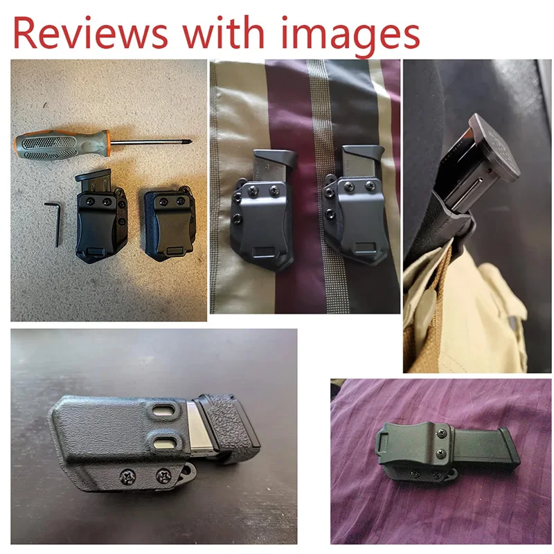IWB OWB 9mm.40 universal Belt Clip Single Double Stack Magazine Pouch Holster Mag Carrier Holder for Pistol gun