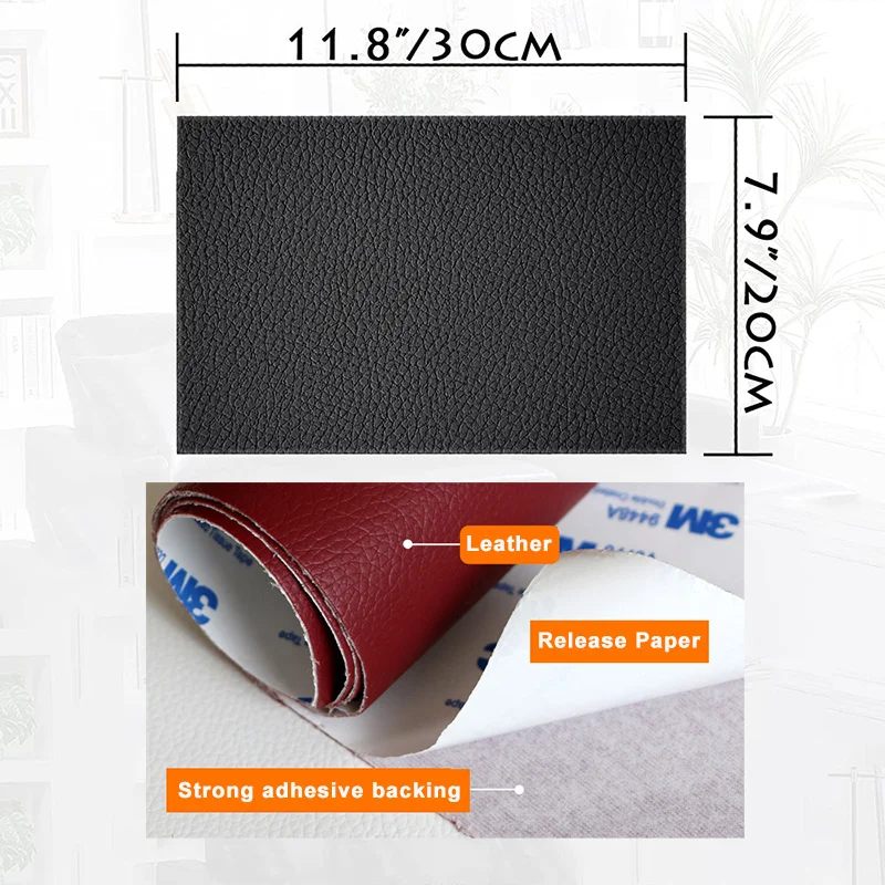 1Pc Leather Repair Patch Couches Patches 20x30cm Self-Adhesive Leather  Patches Refinisher Cuttable Reupholster Patches for Sofa