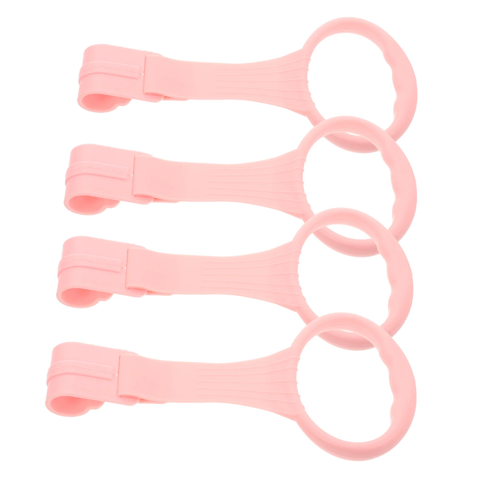 4 Pcs Pink Baby Standing Safety Ring Crib Pull Up Bar Nursery Pull Rings Baby Stands Up Assist Rings Infant Bed Ring