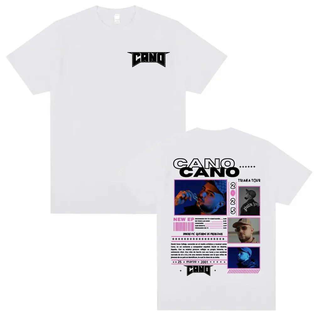 Rapper Cano Triana Tour Album 2025 Graphic T Shirt Men Women Fashion Hip Hop Vintage T-shirts Casual Cotton Short Sleeve T-shirt 4