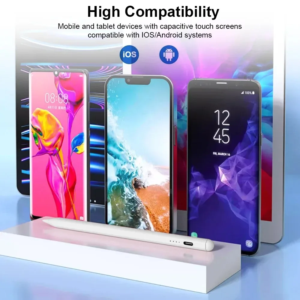 Universal Capacitive Stylus Pen for Touch Screen Tablets and Smartphones