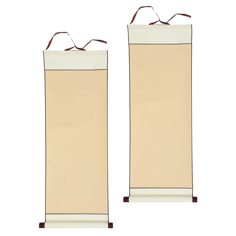 

Chinese Scroll Calligraphy Blank Paper Painting Wall Art Writing Hanging Sumi Decor Japanese Scrolls Supply Xuan Set Prop Brush