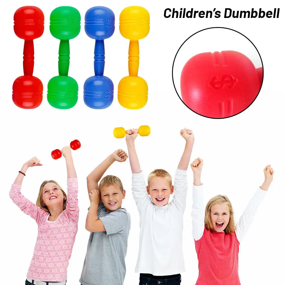 Plastic Dumbbells Children'S Sports Fitness Dumbbells Toys Fitness Equipment Children Toddler Barbell R9J0
