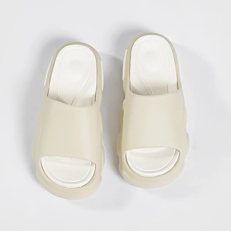 Kvinnors tjocka kuddar Sliders med mjukt skum Supermjuka halkfria tofflor för inomhus utomhus_voghion.com