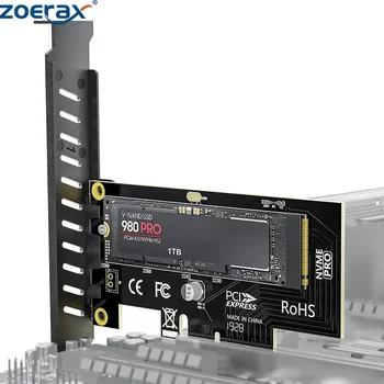 ZoeRax NVME Pro 어댑터 M.2 NVME Pro SSD-PCIe 4.0 어댑터 카드, Pcie 비디오 카드, PC 사운드 카드 pci express m2 어댑터