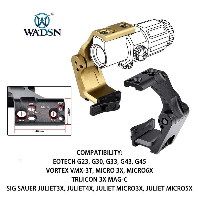 Тактический прицел для охоты с оптическим основанием G33 G43 JULIET 3X Eotech тактический прицел g43 3x big dragon увеличительное стекло с креплением qd для страйкбола охоты стрельбы тренировок страйкбола занятий спортом