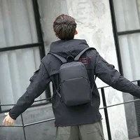 Mini Canvas Men's Backpack Fashion Black Rucksack School Bag for Man Small Japanese Male Bagpack Travel Waterproof Backpacks 2