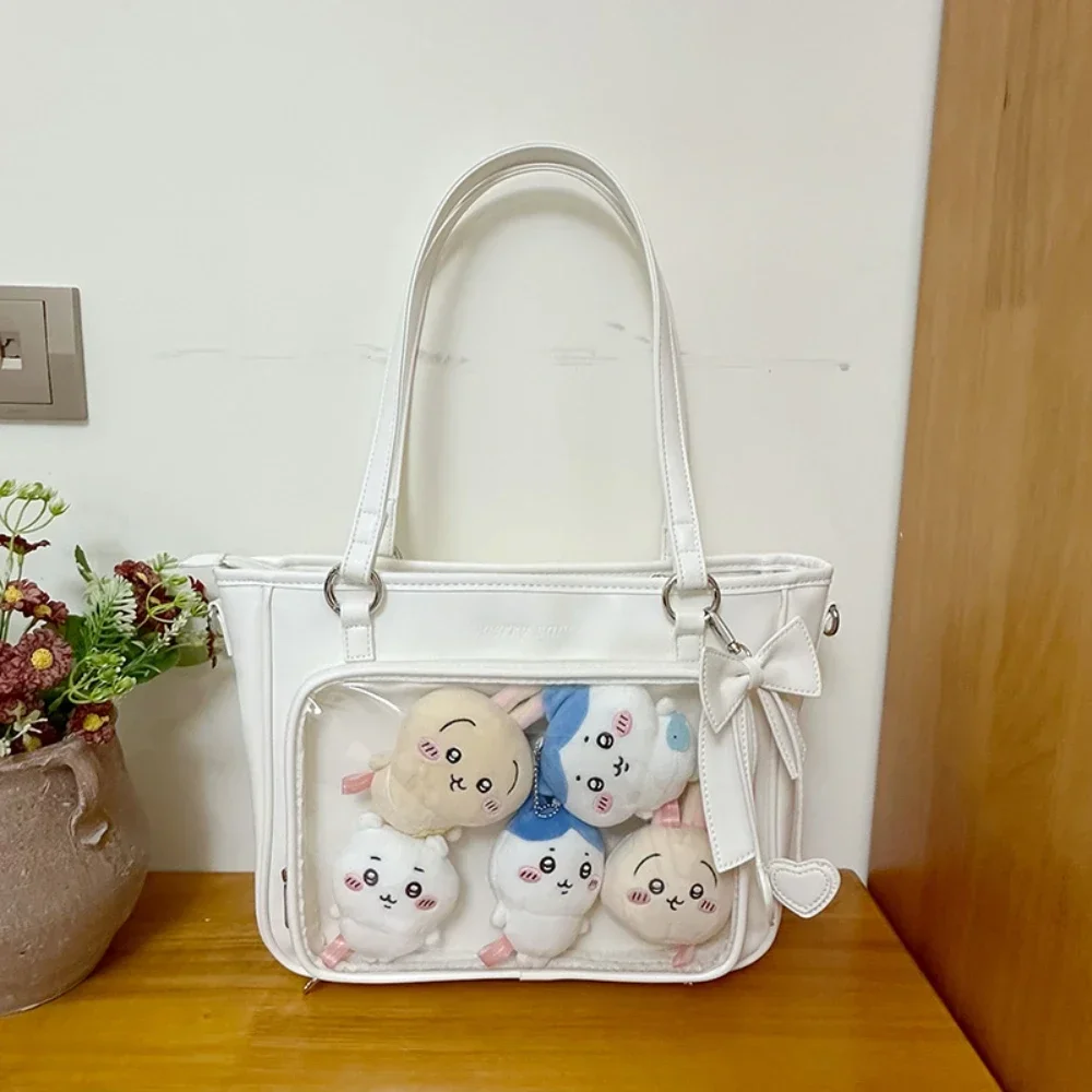 White Shoulder Crossbody Sac Ladies Large Capacity Shopping Messenger Tote Leisure PU JK Handbags Itabag 2