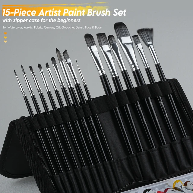 Brushes Watercolor Gouache Painting  Acrylic Hair Watercolor Brushes Set -  8 Pcs - Aliexpress