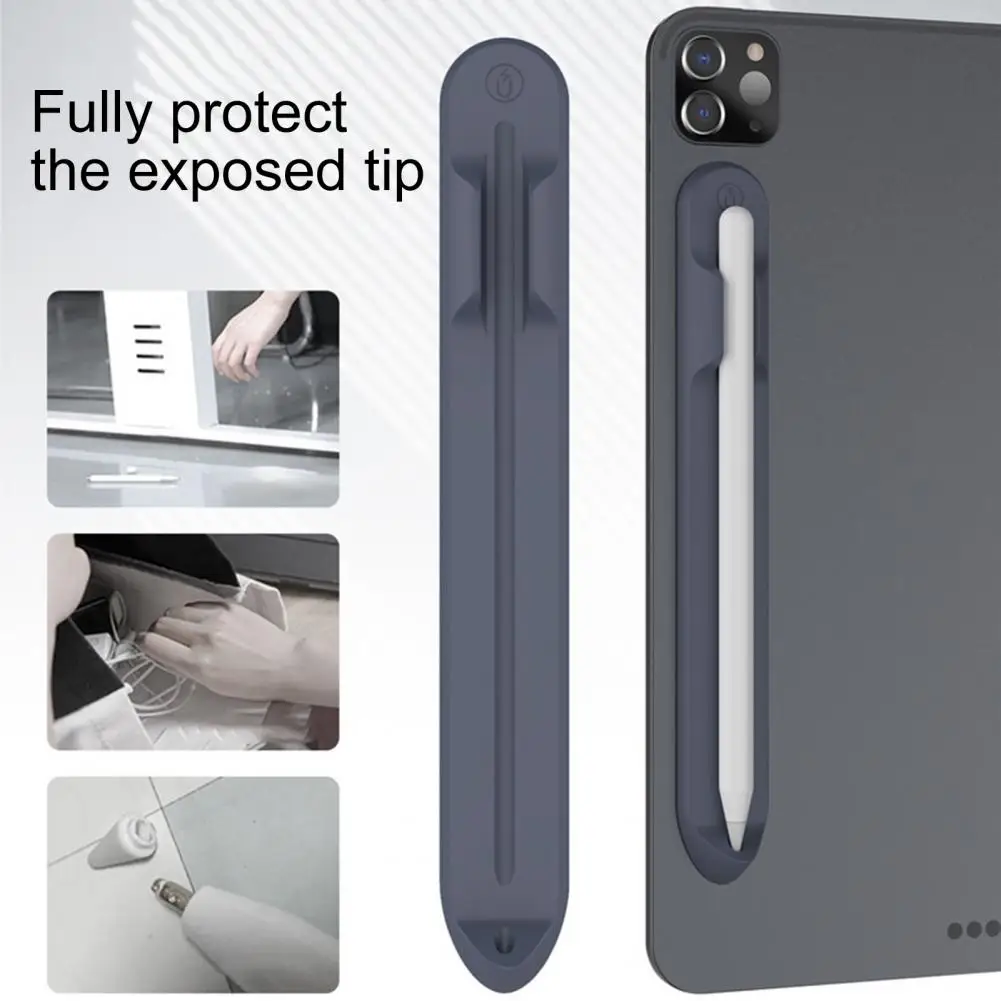 

Tablets & e-Books Case Protective Cover Self-adhesive Magnetic Silicone Touch Pen Slot Case Holder for Apple Pencil