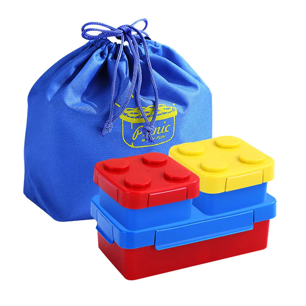 Creative Funny Building Block Splicing Lunch Box For Kids To School Bento  Box Plastic Food Storage Container Microwave Safe - AliExpress