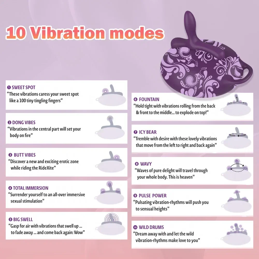 Sit On Vibrating Thrusting Toy with Dildo for Women Men, G-spot Clitoris Anal Vibrator, Sex Machine Sex Furniture Adult Toys