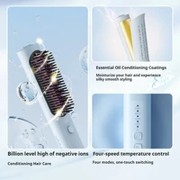 Lisseur de cheveux 3-en-1 interchangeable à air froid, peigne coiffant, fer à boucler rapide, chauffage rapide, ions négatifs, portable 3