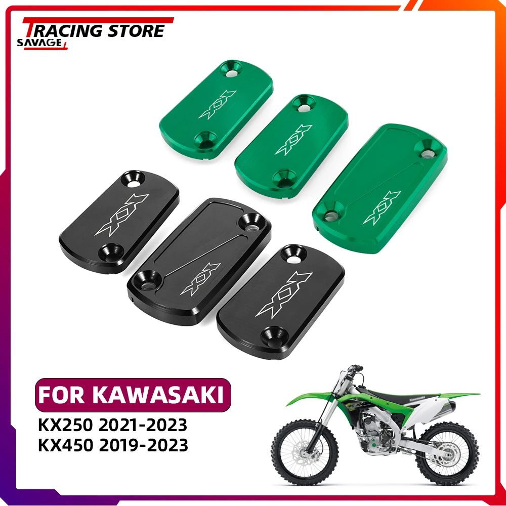 

Новые задние передние тормозные крышки резервуара для KAWASAKI KX250 KX450 KX 250 450 2019-2023 крышка жидкости для мотоцикла аксессуары 3 шт.