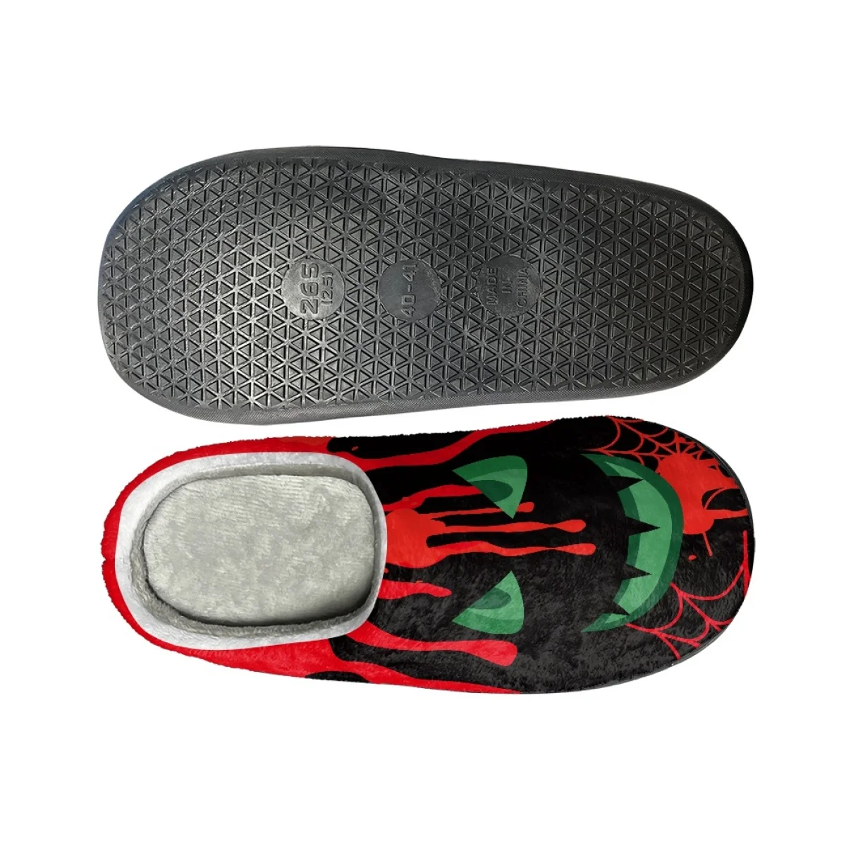 Winter Men's Home Shoes Dropshipping Horror Print Indoor Warm Cotton Slippers Non-Slip Slippers Couple Footwear Zapatos Mujer