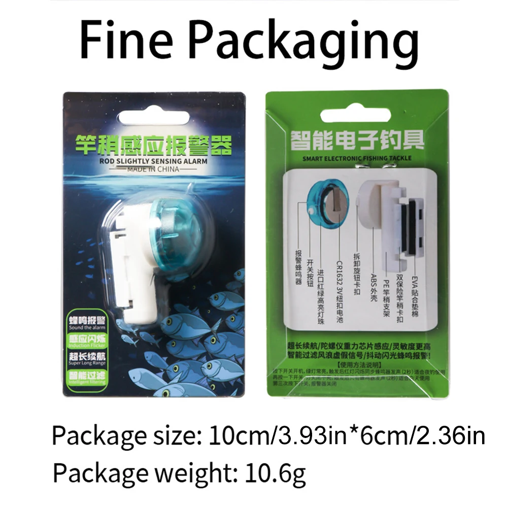 Fishing Rod Pole Light Universal Fishing Rod Alarm Light Antiskid Fish Bite Alarms Light Induction Accessories for Night Fishing