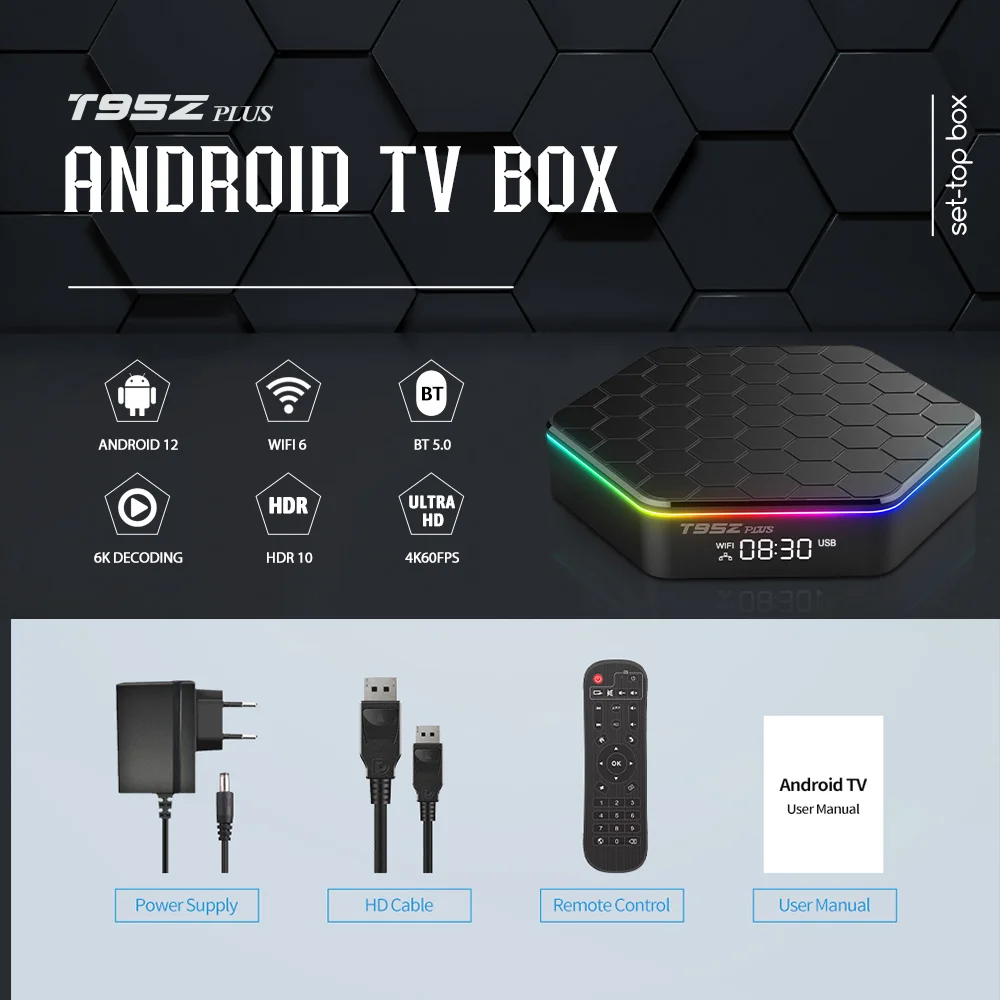 2022 T95Z Plus Smart TV Box Android 12 4GB RAM 64GB ROM