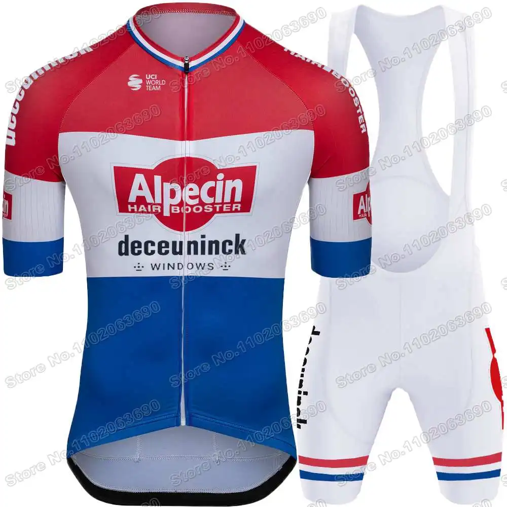 Team Alpecin Deceuninck Cycling Jersey Set Netherlands Cycling Clothing Men Road bike Shirt Suit Bicycle Bib Shorts cycling jersey cycling shirt cycling suit cycling jersey set