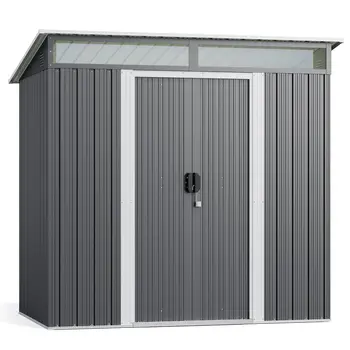 6x4 FT Metal Outdoor Storage Shed 1