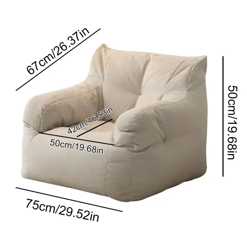 Large Bean Bag Chair Sofa Cover Comfortable Outdoor Lazy Seat Bag Couch Cover without Filler for Adults Kids Soft Tatami Chairs images - 6