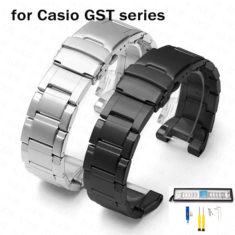 Tyogeephy Silicone Cinturino Compatibile con Casio G-SHOCK GST-W300G S130BC S300G S310D-1A9 W330AC, Band Sostituzione Cinturino per Casio GST Watch Tyogeephy Silicone Cinturino Compatibile con Casio G-SHOCK GST-W300G S130BC S300G S310D-1A9 W330AC, Band Sostituzione Cinturino per Casio GST Watch
