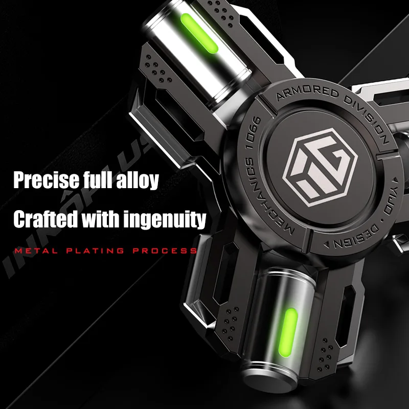 Permanent Glow Fidget Hand Spinner Alloy Material Long Rotation High Speed EDC Child Adult ADHD Stress Relief Toy Gifts_voghion.com