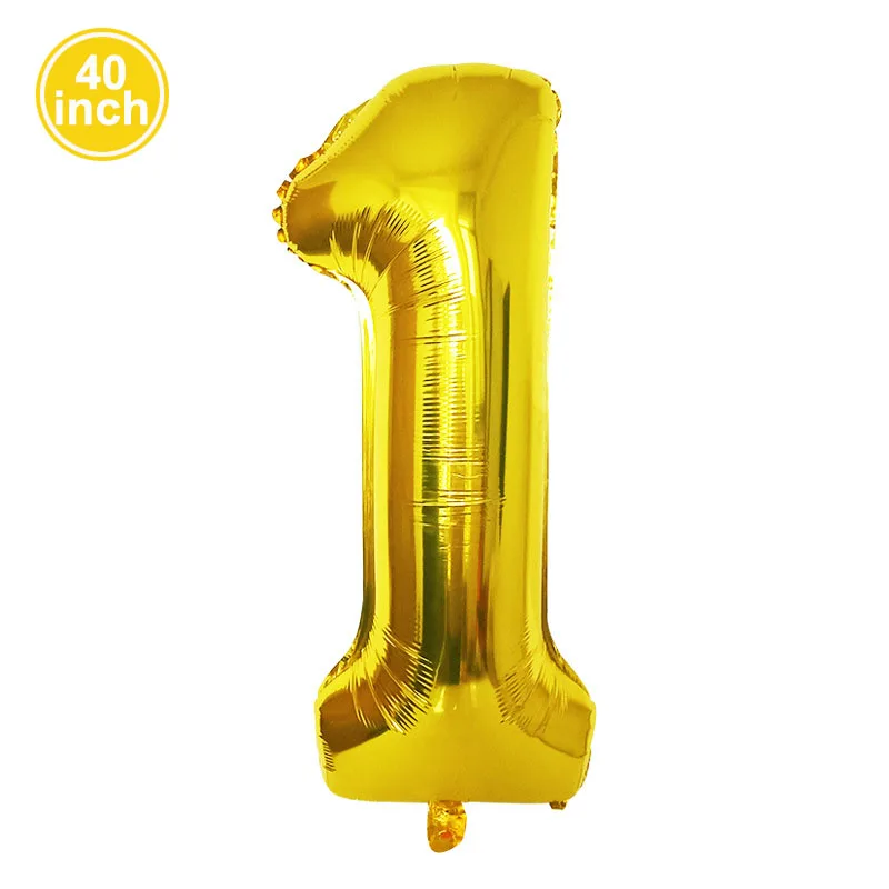 Gold Number Balloon 40 Inch Gold Big Giant 0-9 Number Balloons for Birthday Wed… - Image 2