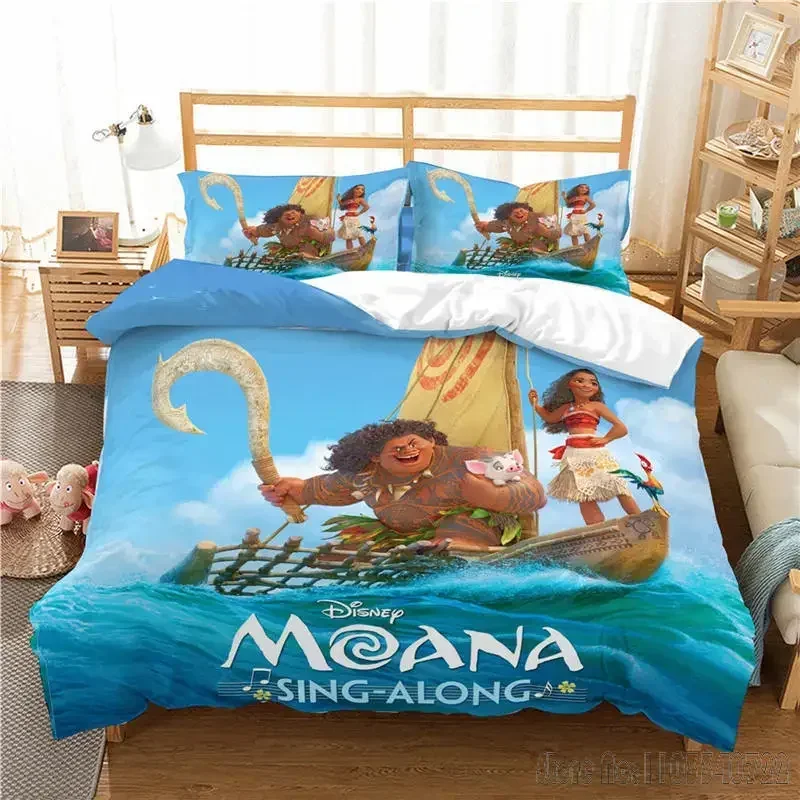 Moana Ocean Adventure Love Child Duvet Cover Set HD Comforter Cover for Kids Bedding Sets Bedclothes Bedroom Decor 4