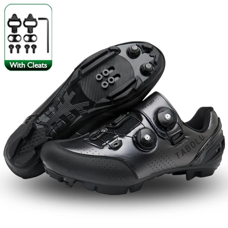 Large Size Anti-Collision Cycling Shoes MTB Professional Running Road Bike Spd Clip Shoes Self-Locking Male Bike Sneakers