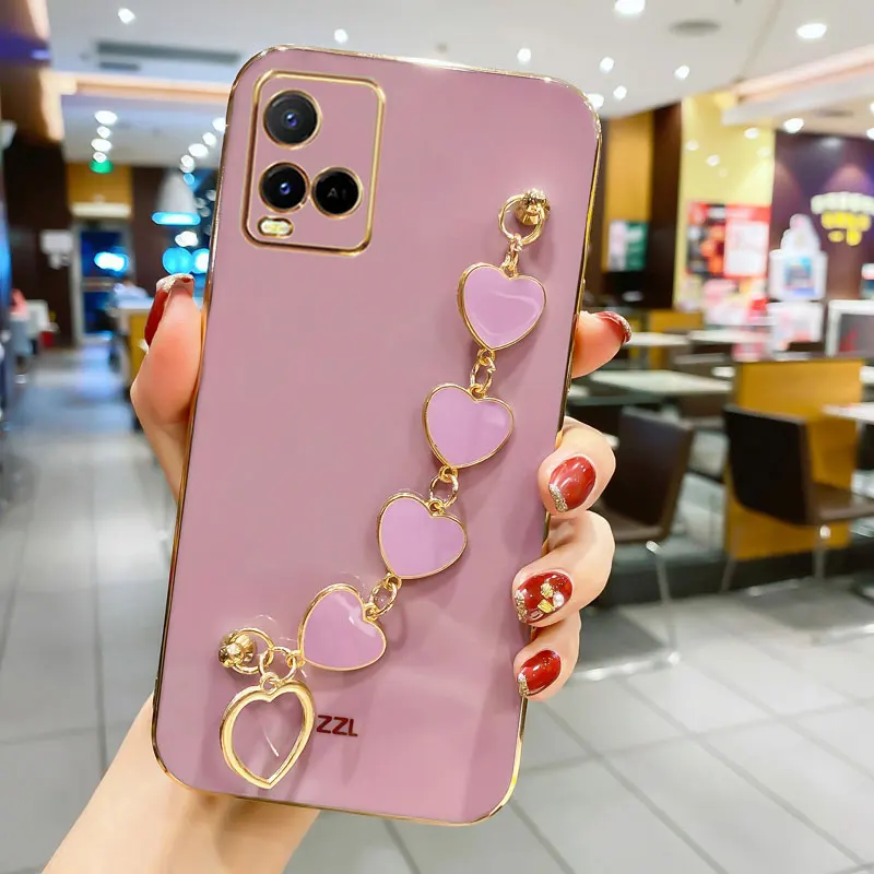 SEAHAI Cover Per Vivo Y21 / Y21s / Y33s: Custodia In TPU Morbida Con Glitter E Design Phnom Penh – Viola