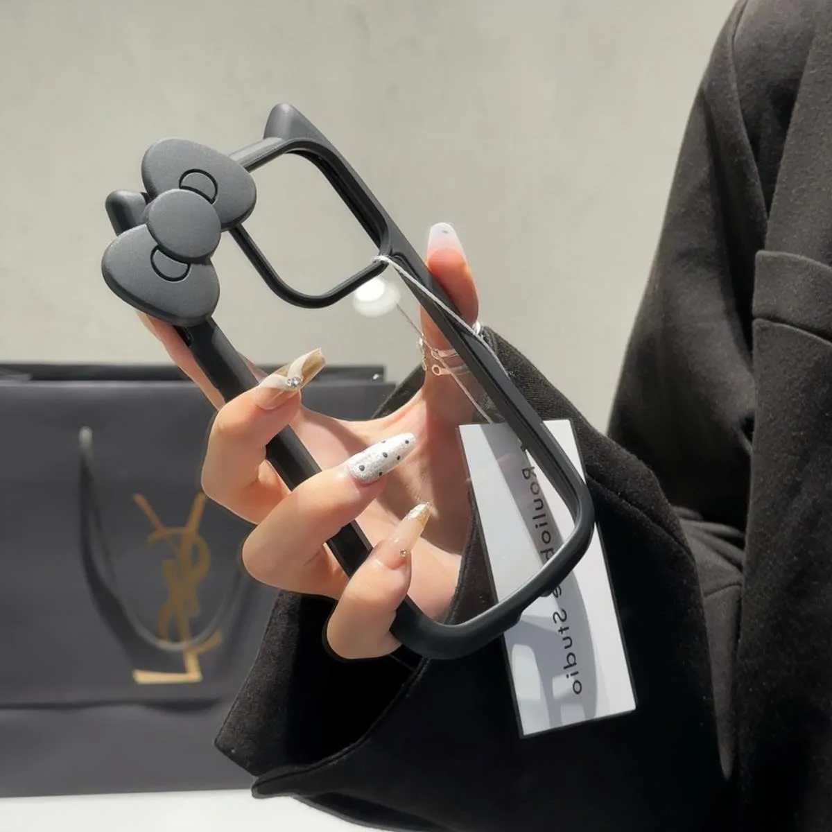 3D Cat Ear & Bowknot Phone Case