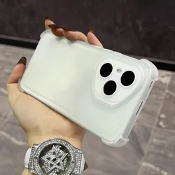 Candy Color Shockproof Transparent Matte Silicone Phone Case - Soft and Durable Cover for Honor 300 (White)