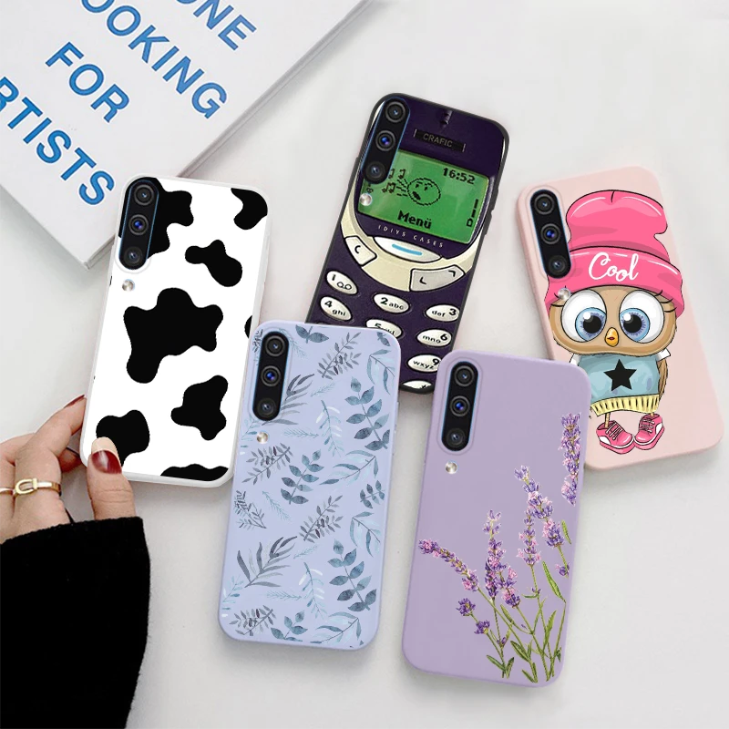 kawaii phone case samsung For Samsung Galaxy A50 A50S A30S Case Flower Back Cover For Samsung GalaxyA50 GalaxyA50S GalaxyA30S Dinosaur Owl Lovely Bumper samsung silicone case