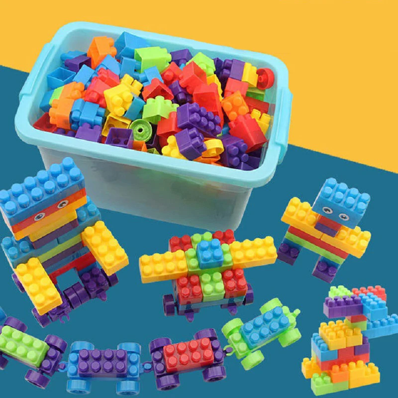 Inserting and Assembling Large Particle Building Blocks Educational Toys DIY Constructor puzzle toys building blocks toys