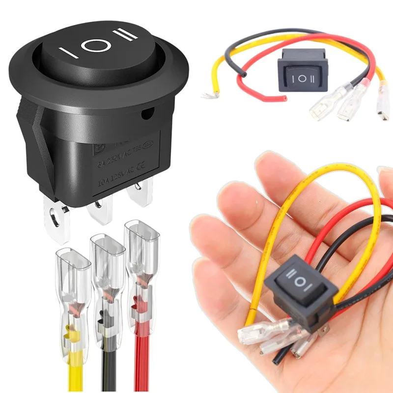 3 Position Rocker Switch ON-OFF-ON 12V/24V 20A Waterproof 3 Pin LED ...
