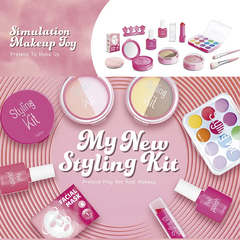 DIY Pretend Play Makeup Toys Play House Simulation Make up Cosmetics Set Educational Tovs Gifts For Girls