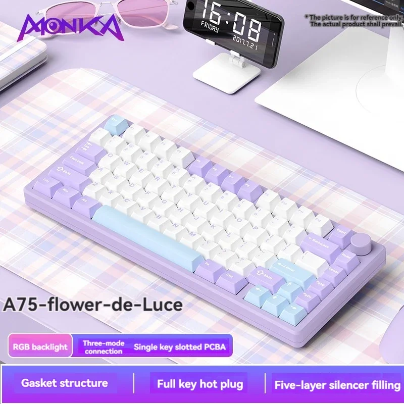 Monka-ワイヤレスアルミニウムメカニカルゲーミングキーボード