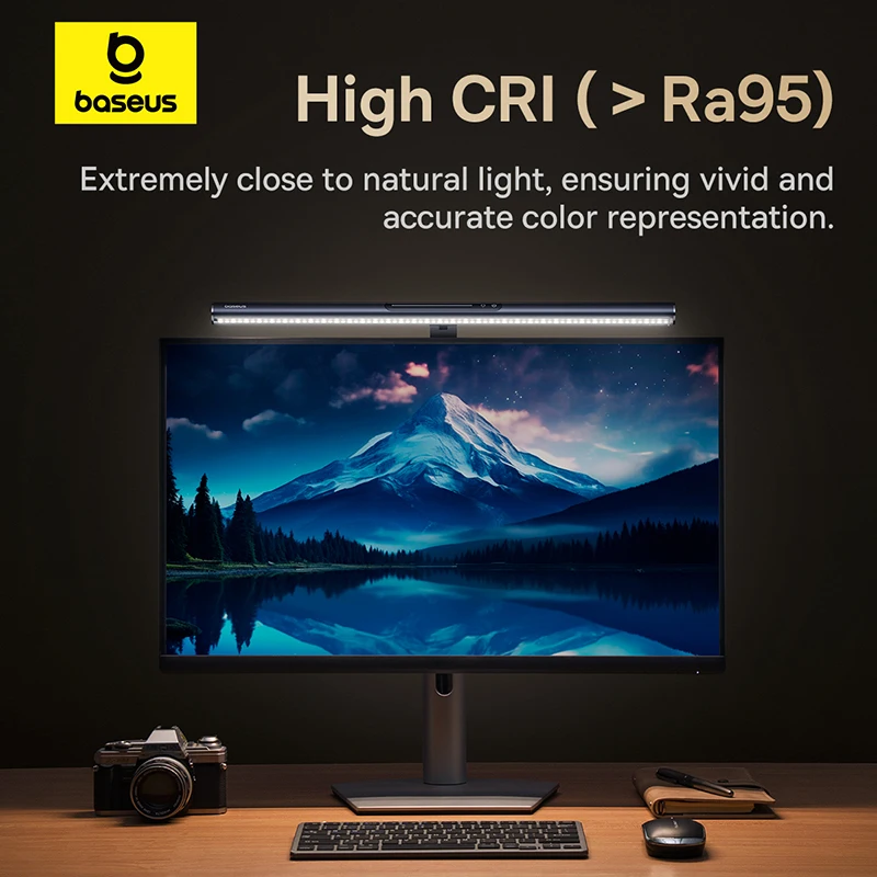 【New Sale】Baseus Magnetic Computer Screen Light Desk Lamp Laptop Hanging USB Light Table Lamp LED Monitor Light Reading Light 2