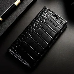 Elegant Magnetic Genuine Leather Flip Wallet Book Phone Case Cover for Magic4 Ultimate (Black)
