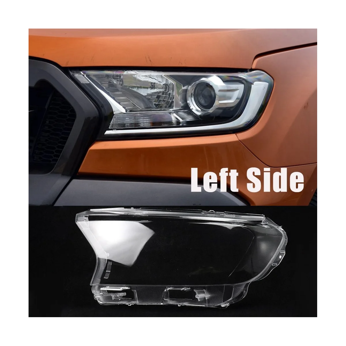

Left Side Headlight Lampshade Headlight Housing Automobile for Ford RANGER Roadrunner Everest Endeavour 2016-2020