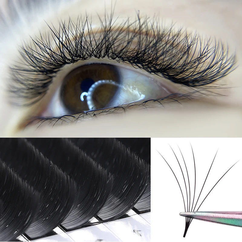 

Imitation Ermine Eyelashes Easy Fan Auto Eyelash Extension Supplies Handing Making Fast Bloom Flowering Pre-bonded Lashes Volume