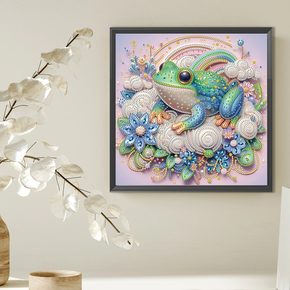 Diamond Painting Kit 5D DIY Partial Special Shaped Drill Frog Decoration 30x30cm